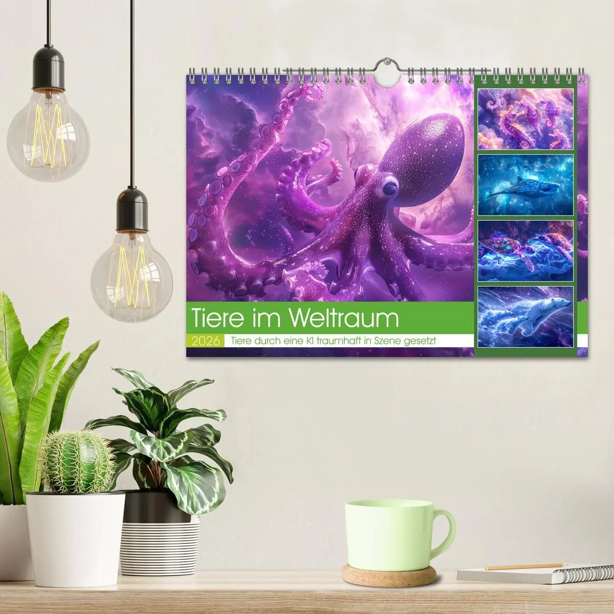 Bild: 9783457339305 | Tiere im Weltraum (Wandkalender 2026 DIN A4 quer), CALVENDO...