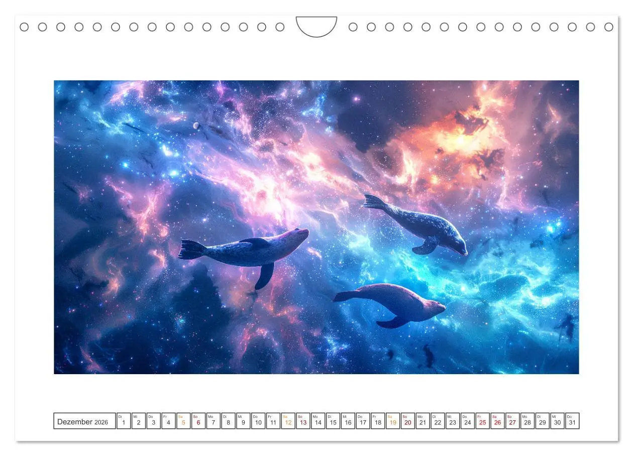 Bild: 9783457339305 | Tiere im Weltraum (Wandkalender 2026 DIN A4 quer), CALVENDO...