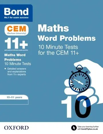 Cover: 9780192759405 | Bond 11+: CEM Maths Word Problems 10 Minute Tests: Ready for the...