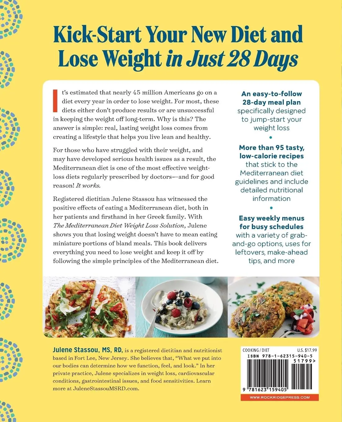 Rückseite: 9781623159405 | The Mediterranean Diet Weight Loss Solution | Julene Stassou | Buch