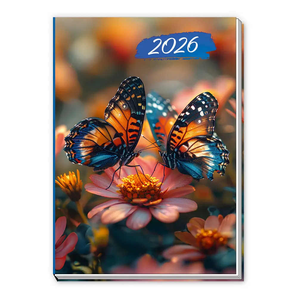 Cover: 4251901509505 | Trötsch Taschenkalender A7 Schmetterling 2026 | Mini-Terminkalender