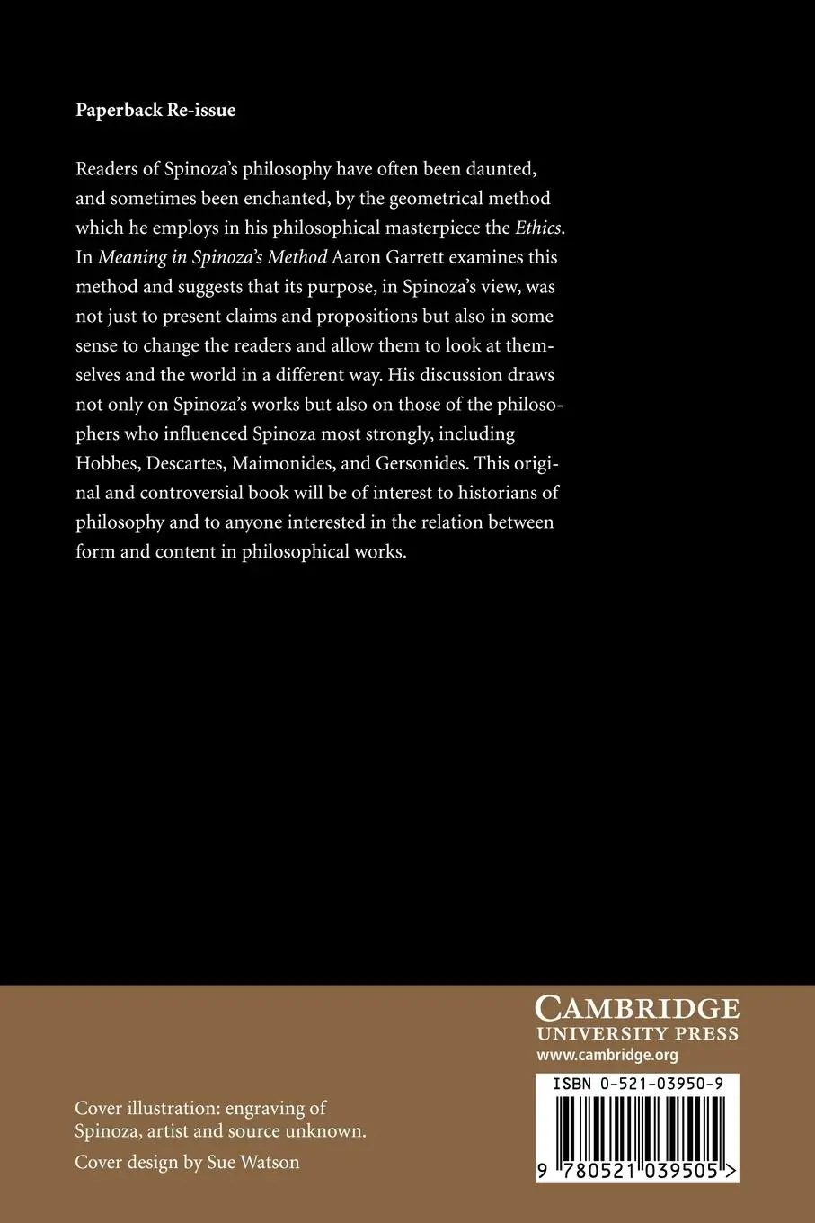Rückseite: 9780521039505 | Meaning in Spinoza's Method | Aaron V. Garrett | Taschenbuch | 2007