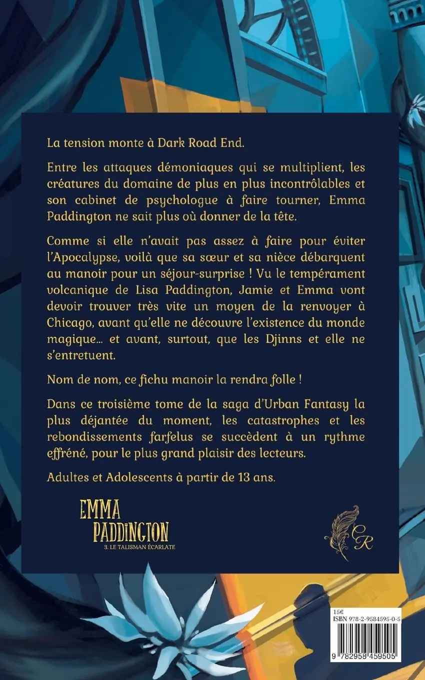 Rückseite: 9782958459505 | Emma Paddington (tome 3) : Le talisman écarlate | Catherine Rolland