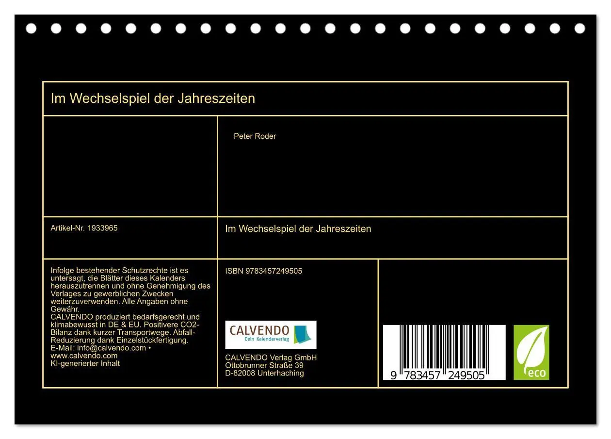Bild: 9783457249505 | Im Wechselspiel der Jahreszeiten (Tischkalender 2026 DIN A5 quer),...