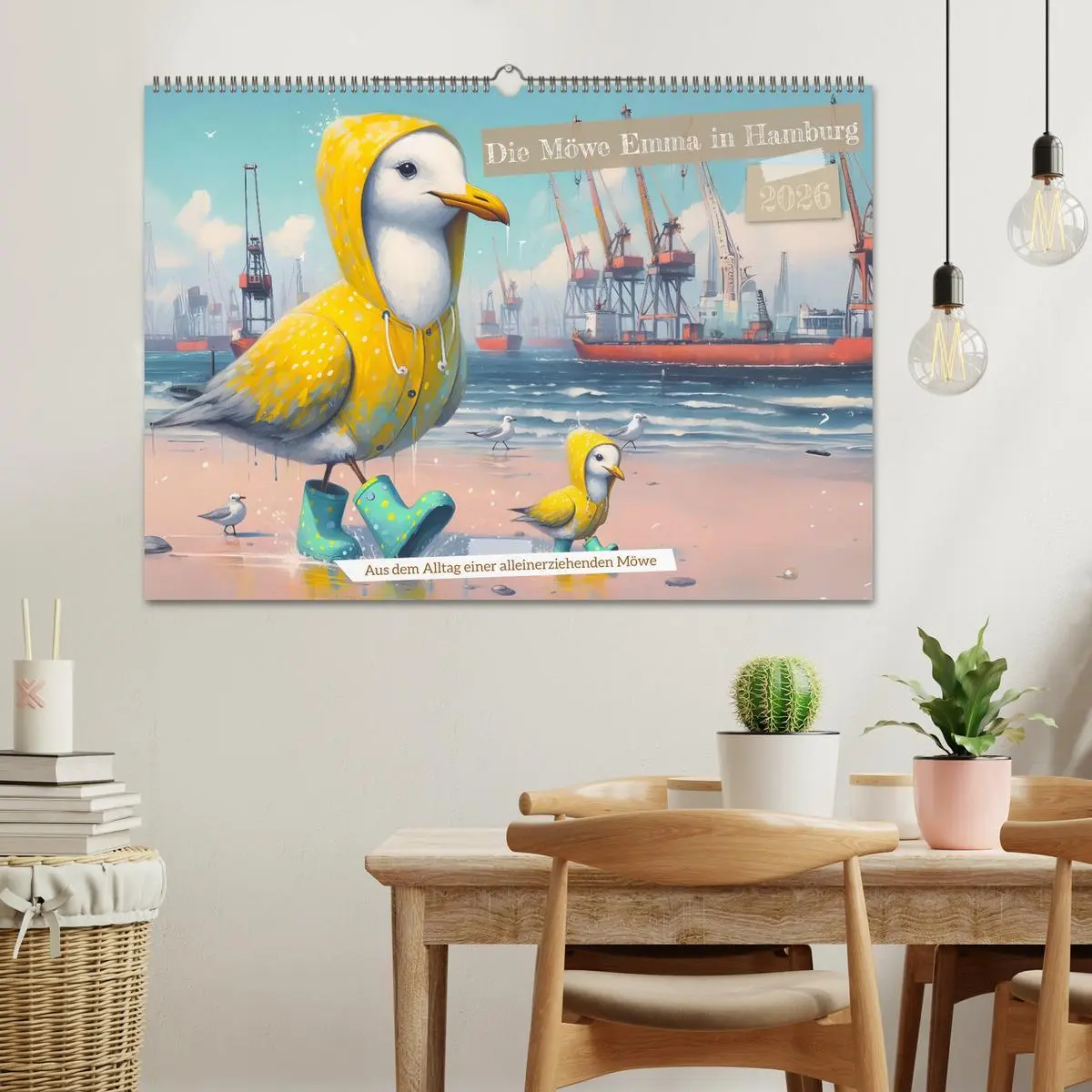 Bild: 9783457319505 | Die Möwe Emma in Hamburg (Wandkalender 2026 DIN A2 quer), CALVENDO...