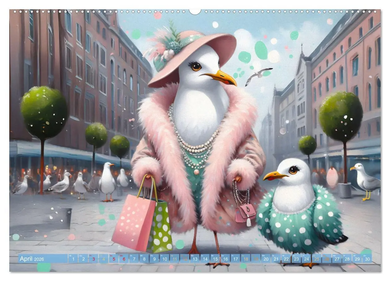 Bild: 9783457319505 | Die Möwe Emma in Hamburg (Wandkalender 2026 DIN A2 quer), CALVENDO...