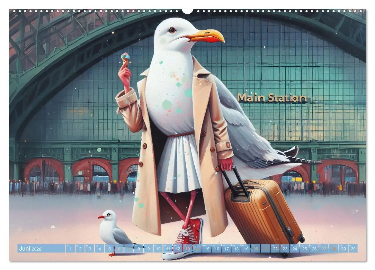 Bild: 9783457319505 | Die Möwe Emma in Hamburg (Wandkalender 2026 DIN A2 quer), CALVENDO...