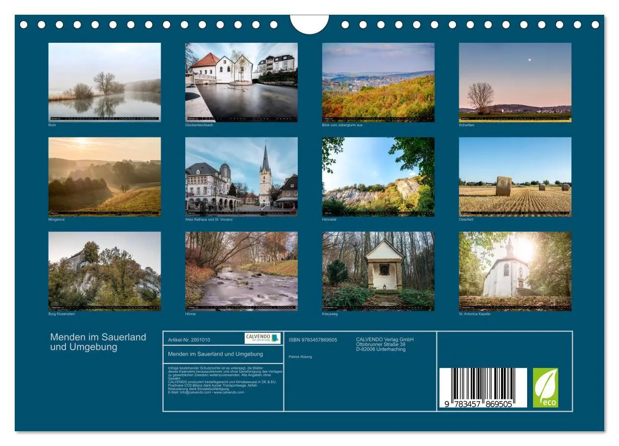 Bild: 9783457869505 | Menden im Sauerland und Umgebung (Wandkalender 2026 DIN A4 quer),...
