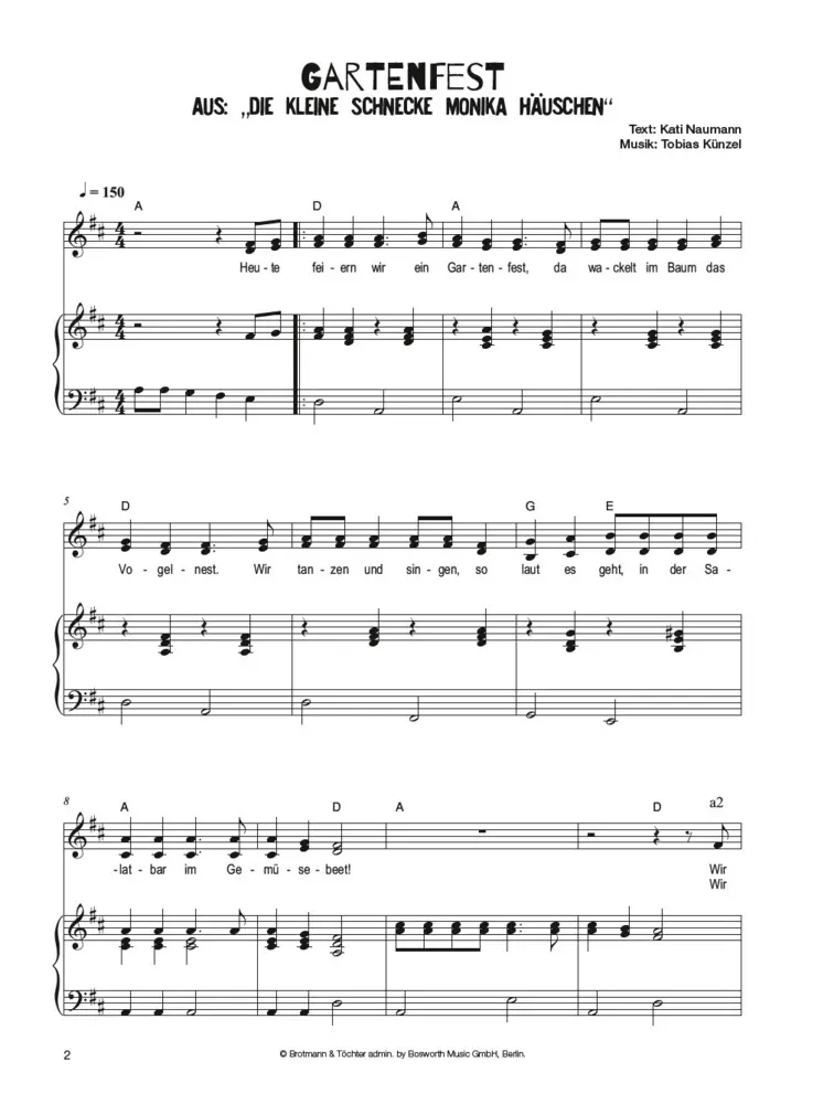 Bild: 9783865439505 | Der kleine Kinderchor 2. Bd.2 | Bosworth Music | Broschüre | 16 S.