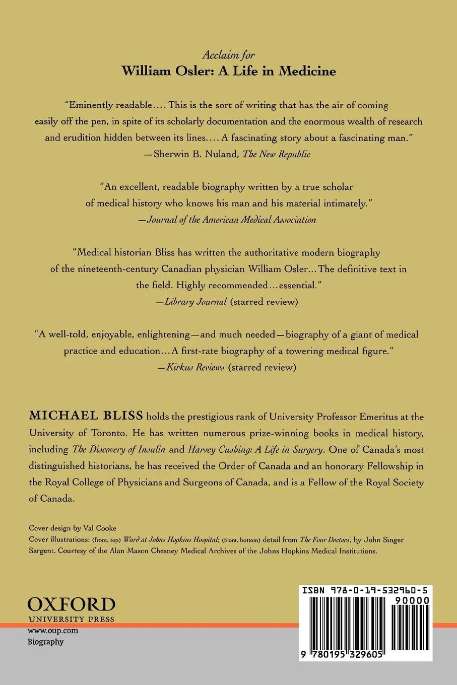 Rückseite: 9780195329605 | William Osler | A Life in Medicine | Michael Bliss | Taschenbuch