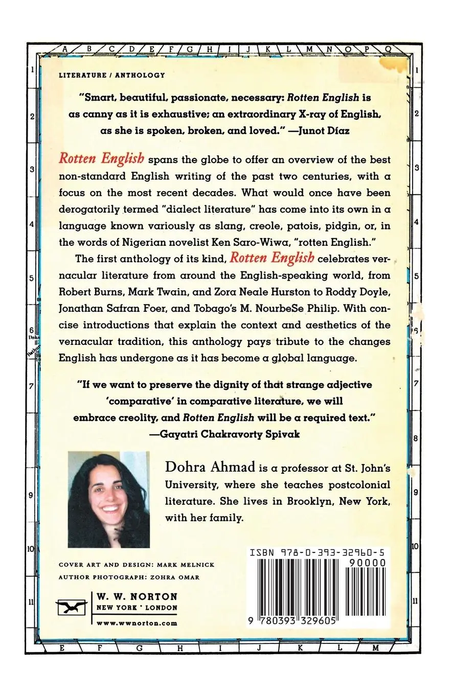Rückseite: 9780393329605 | Rotten English | A Literary Anthology | Dohra Ahmad | Taschenbuch