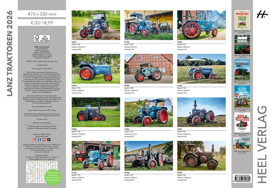 Bild: 9783966649605 | Lanz Traktoren Kalender 2026 | Stephan R. Arnold | Kalender | 14 S.