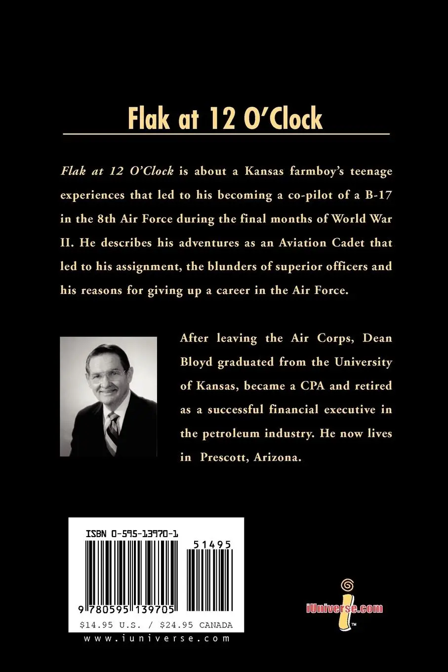Rückseite: 9780595139705 | Flak at 12 O'Clock | Dean M. Bloyd | Taschenbuch | Englisch | 2000