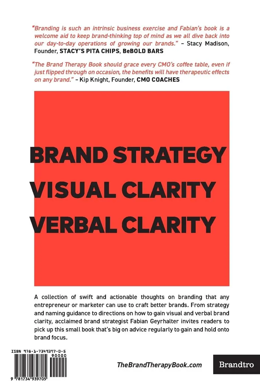 Rückseite: 9781734939705 | The Brand Therapy Book: Key branding lessons to save time and money...
