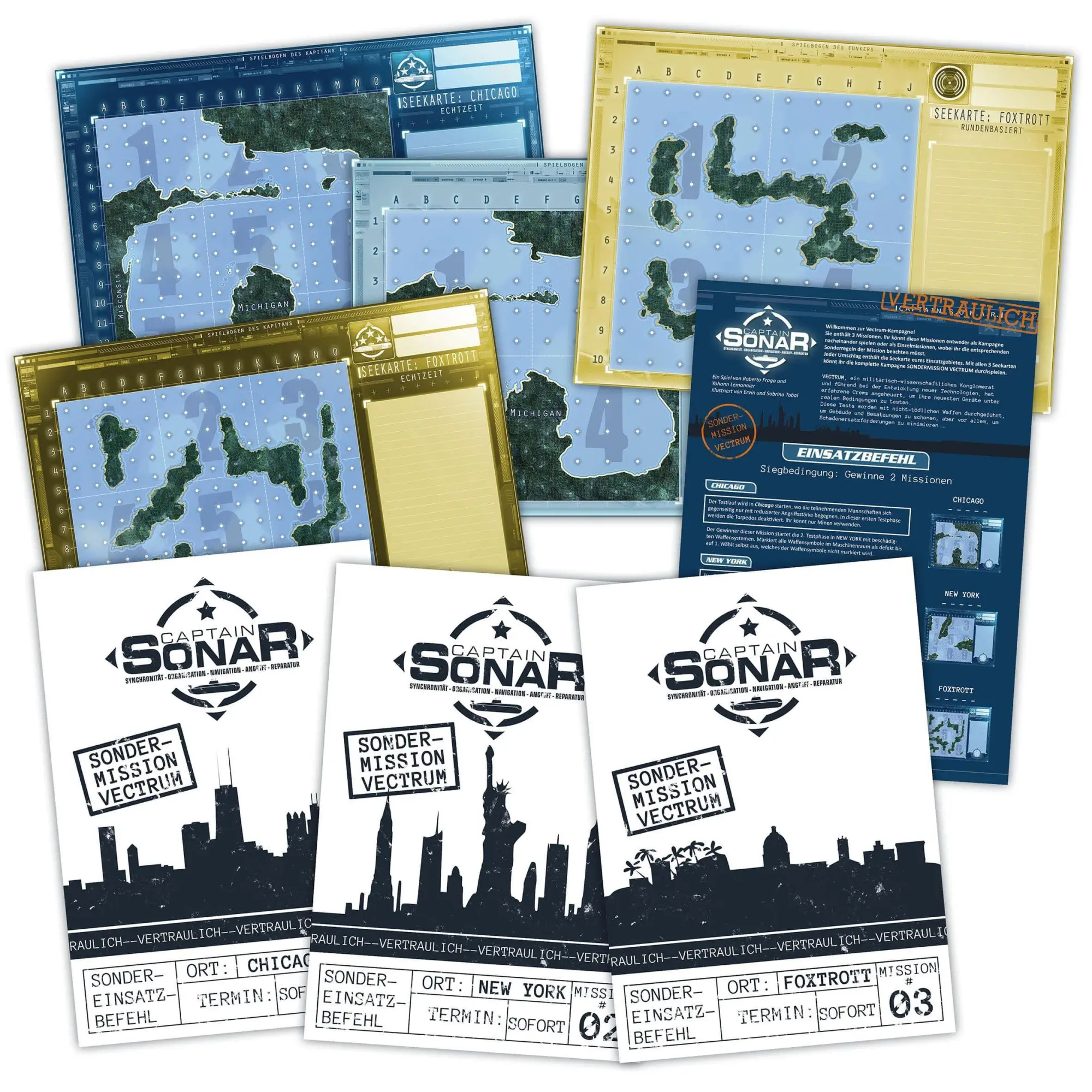 Cover: 4250231729805 | Captain Sonar: Mission Vectrum [Mini-Erweiterung] | Spiel | Brettspiel