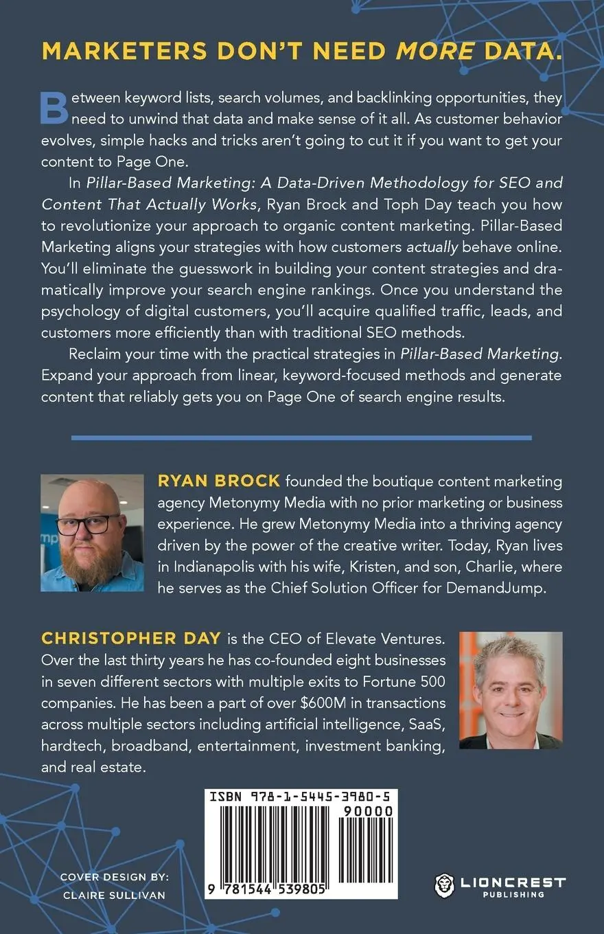 Rückseite: 9781544539805 | Pillar-Based Marketing | Christopher "Toph" Day (u. a.) | Taschenbuch