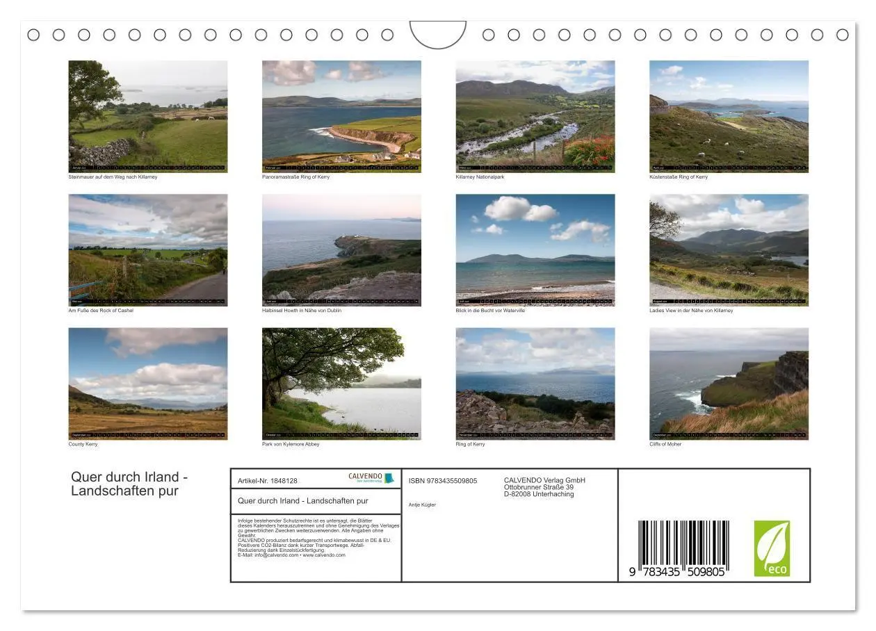 Bild: 9783435509805 | Quer durch Irland - Landschaften pur (Wandkalender 2025 DIN A4...