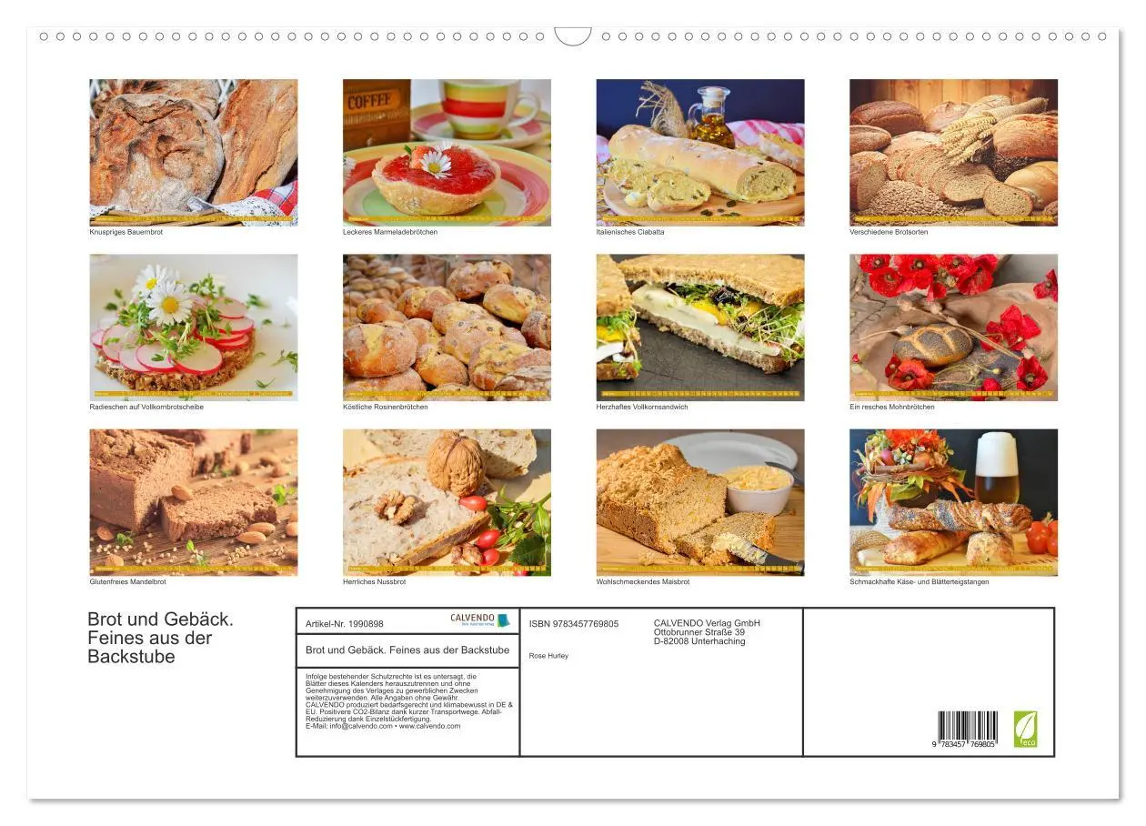 Bild: 9783457769805 | Brot und Gebäck. Feines aus der Backstube (Wandkalender 2026 DIN A2...