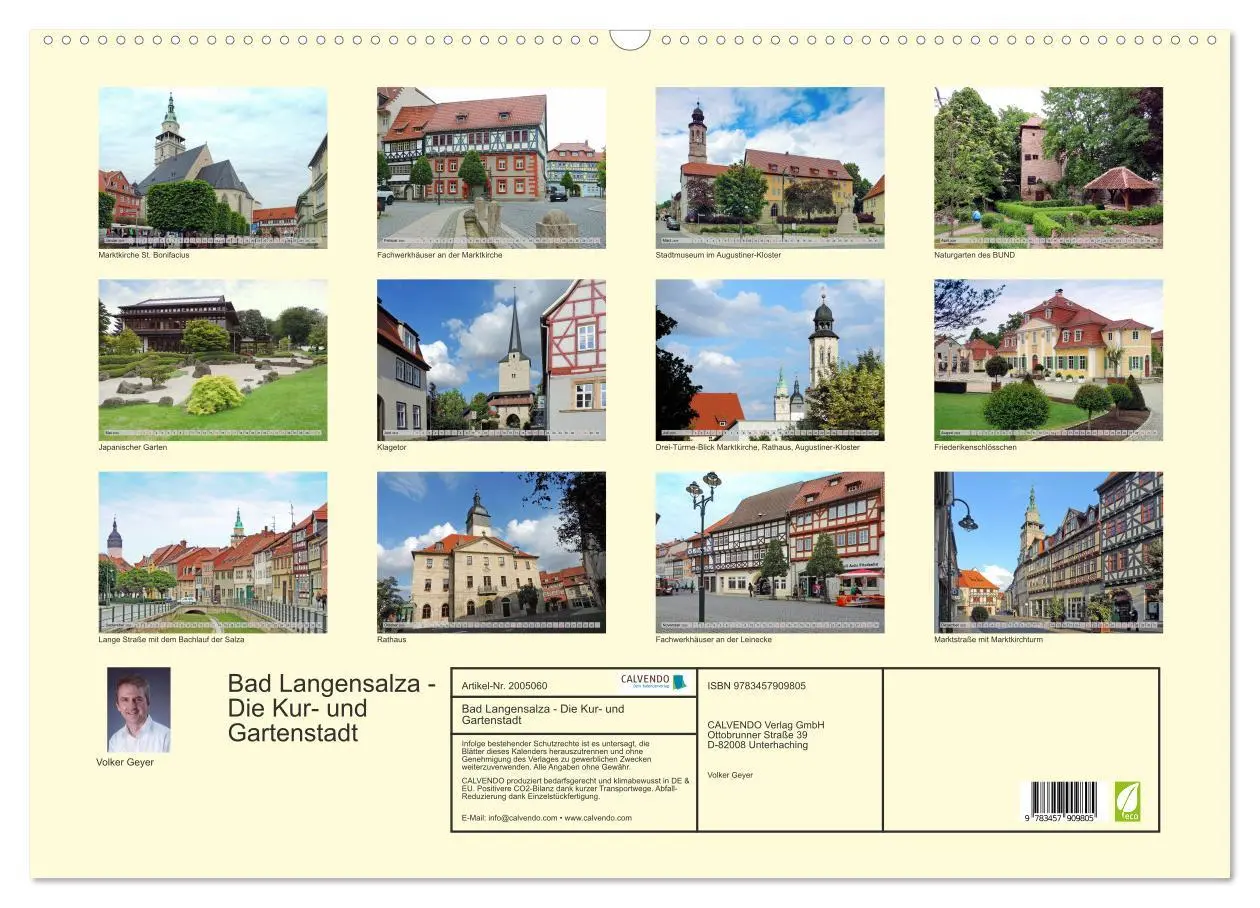 Bild: 9783457909805 | Bad Langensalza - Die Kur- und Gartenstadt (Wandkalender 2026 DIN...
