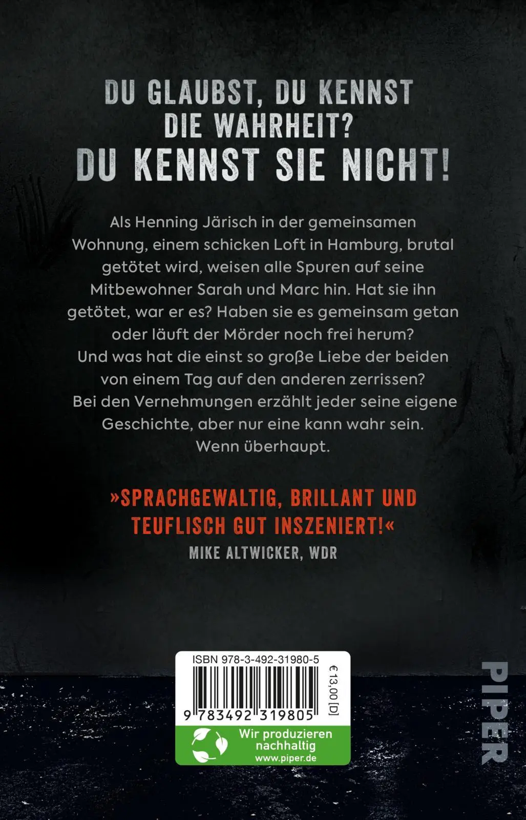 Rückseite: 9783492319805 | Das Loft | Linus Geschke | Taschenbuch | 352 S. | Deutsch | 2023 Rückseite: 9783492319805 | Das Loft | Linus Geschke | Taschenbuch | 352 S. | Deutsch | 2023