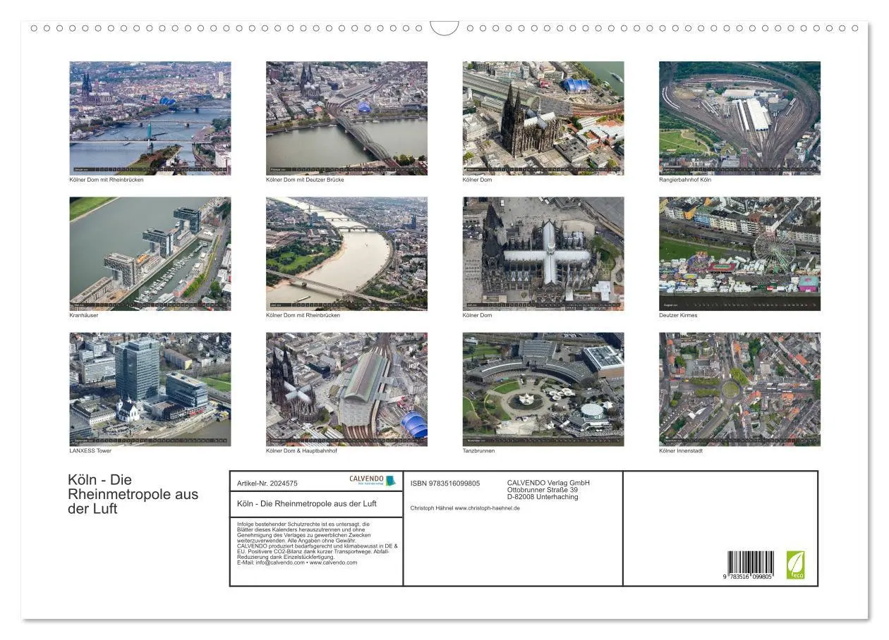 Bild: 9783516099805 | Köln - Die Rheinmetropole aus der Luft (Wandkalender 2026 DIN A2...