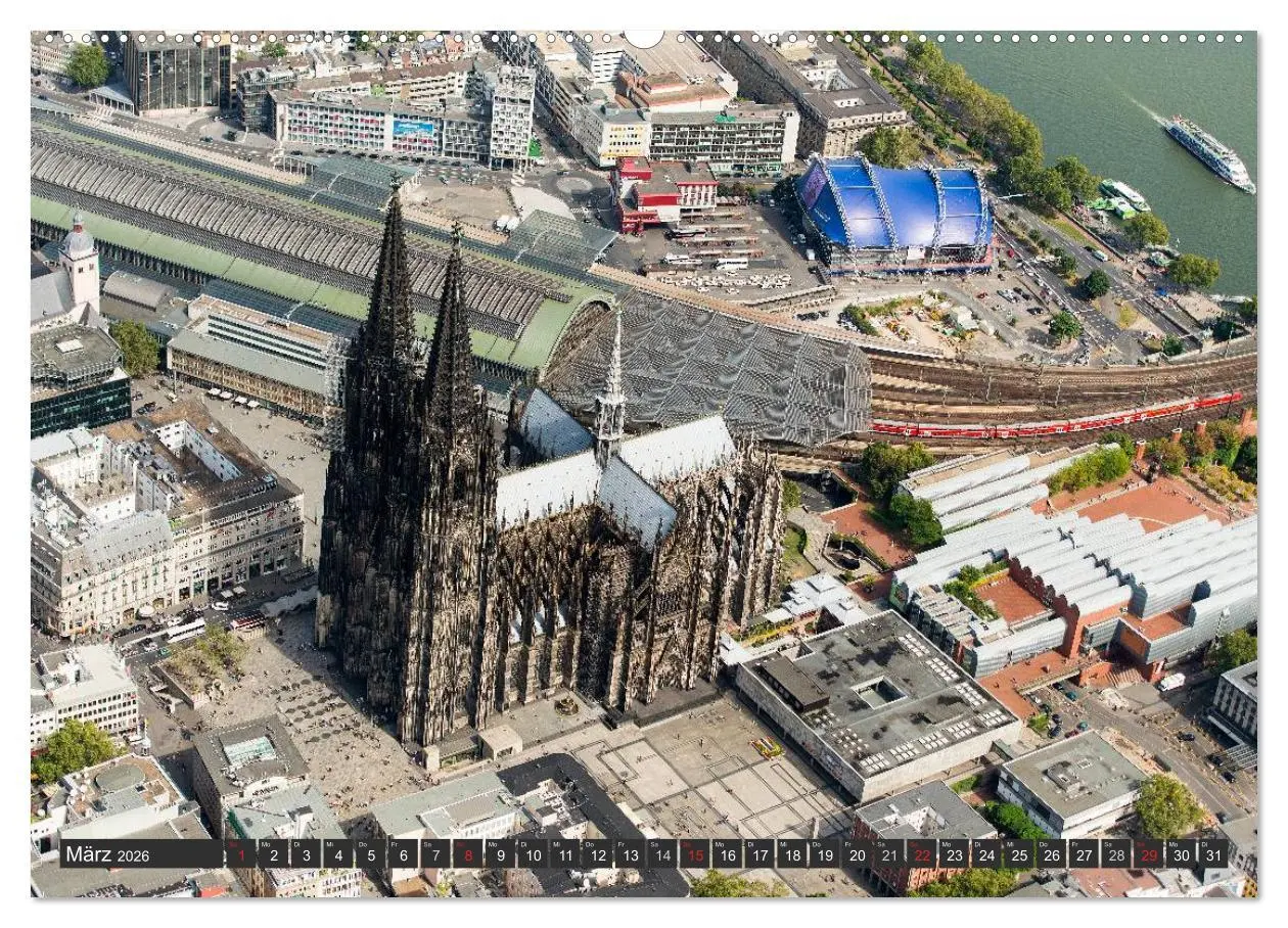 Bild: 9783516099805 | Köln - Die Rheinmetropole aus der Luft (Wandkalender 2026 DIN A2...