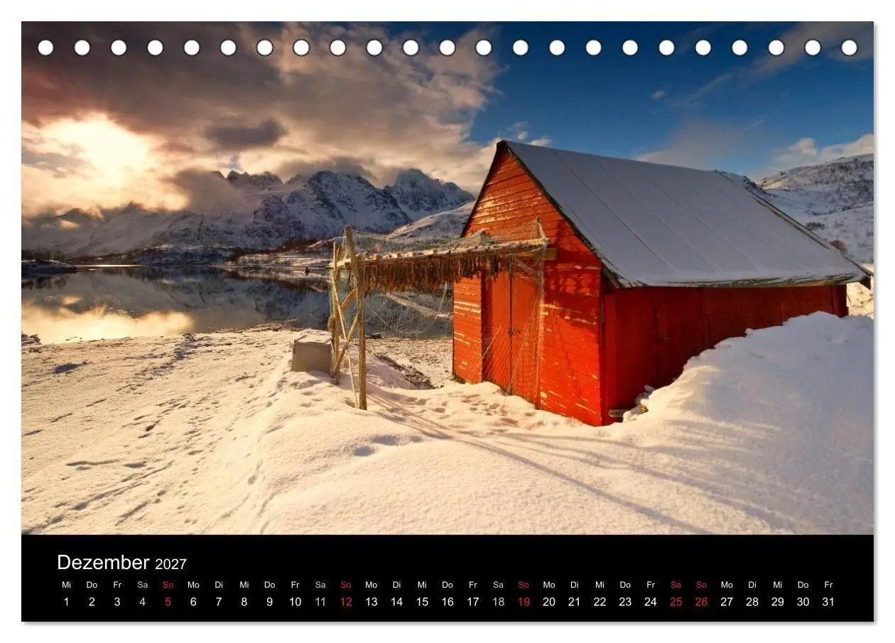 Bild: 9783594219805 | Norwegen (Tischkalender 2027 DIN A5 quer), CALVENDO Monatskalender