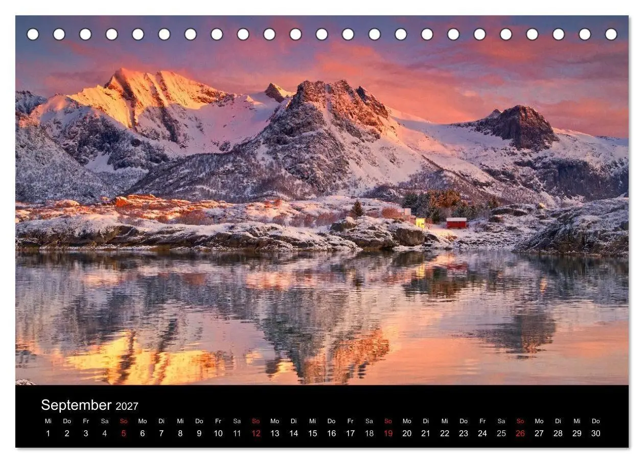 Bild: 9783594219805 | Norwegen (Tischkalender 2027 DIN A5 quer), CALVENDO Monatskalender