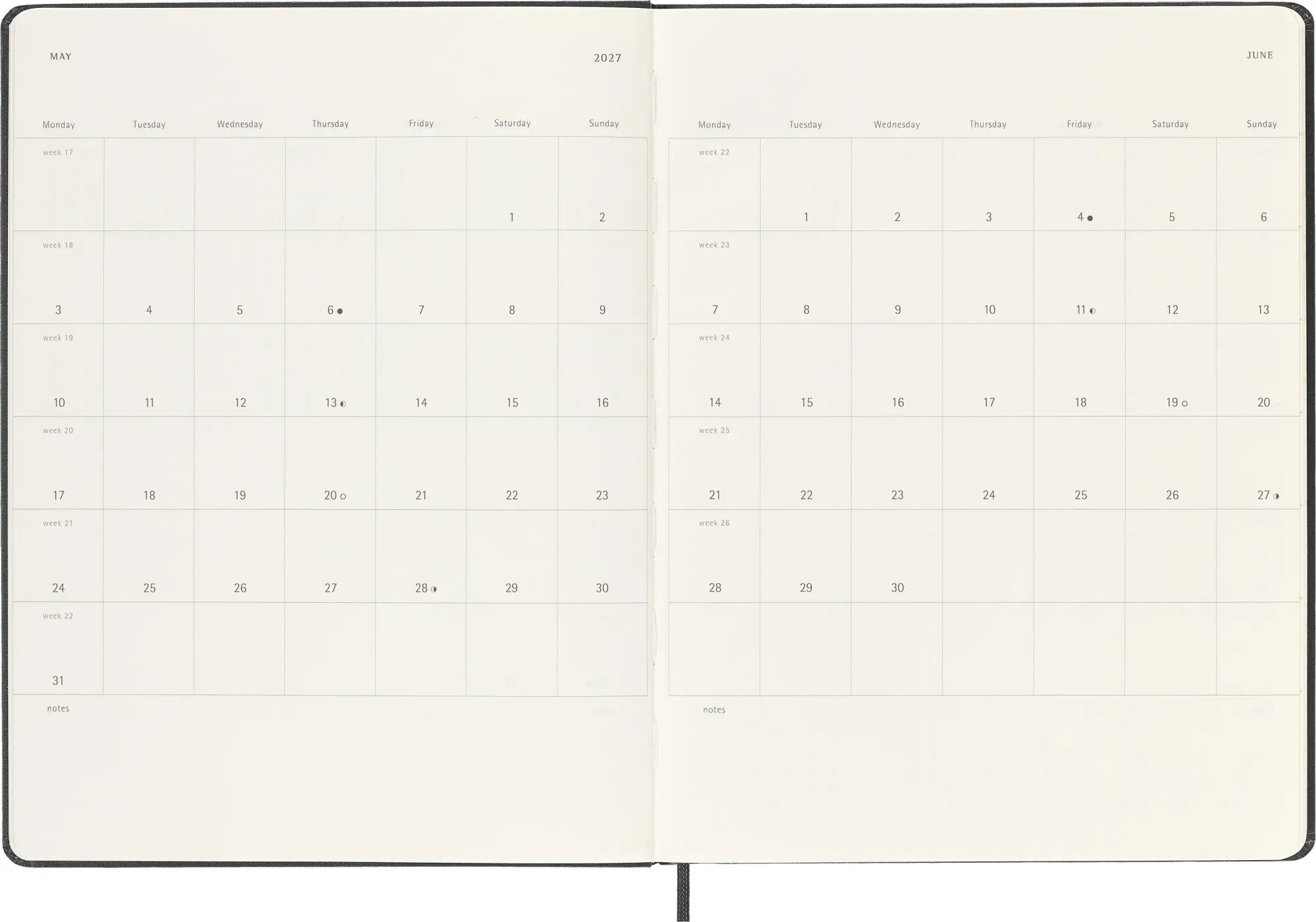 Bild: 8056999279905 | Moleskine 18 Monate Wochen Notizkalender 2026/2027, XL, 1 Wo = 1...