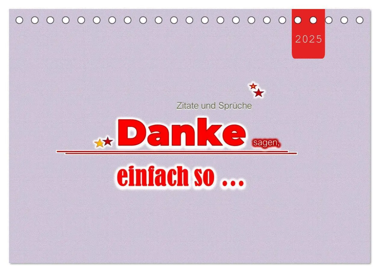 Cover: 9783435119905 | Zitate und Sprüche DANKE sagen, einfach so ... (Tischkalender 2025...