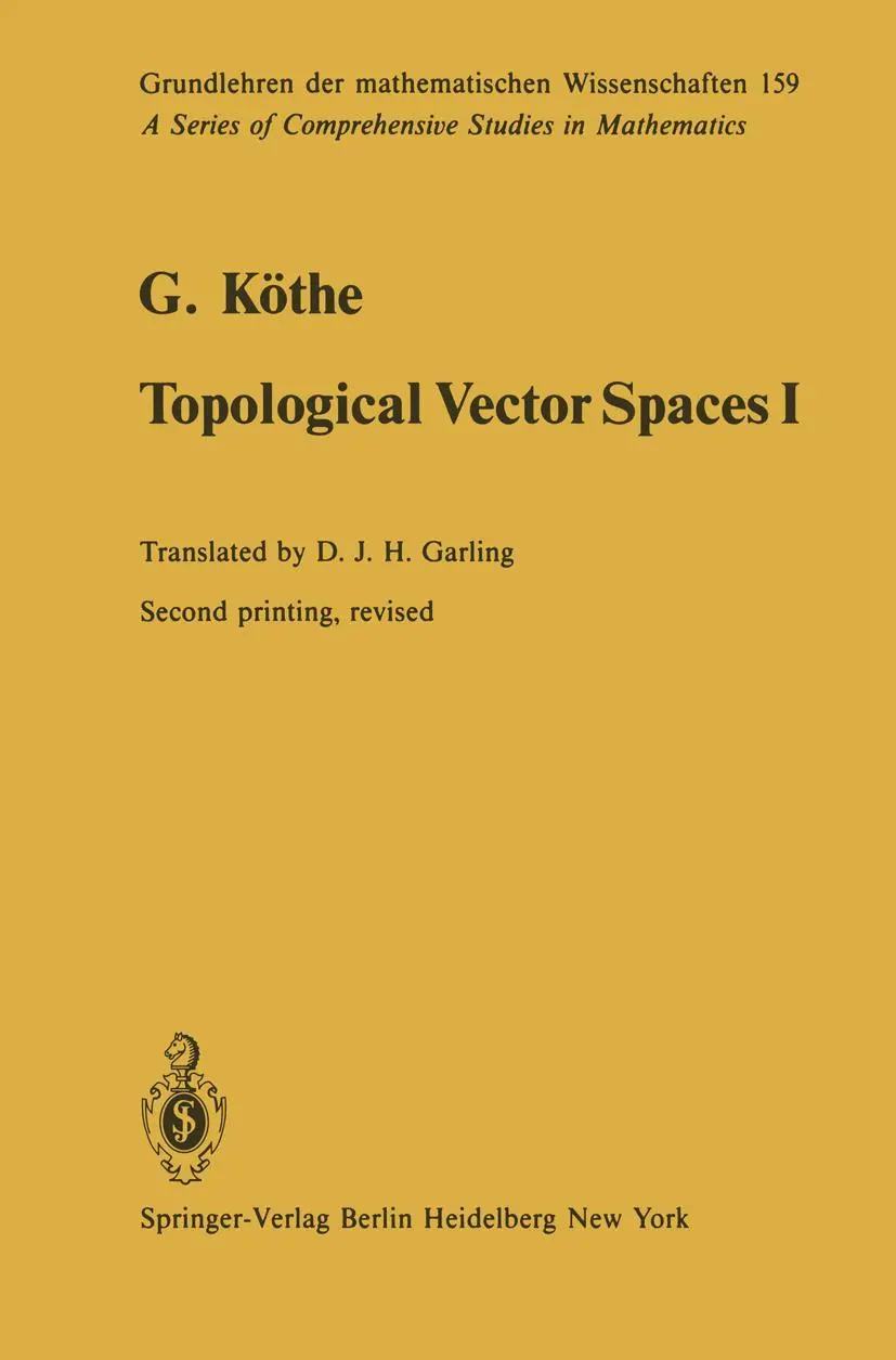 Cover: 9783642649905 | Topological Vector Spaces I | Gottfried Köthe | Taschenbuch | xvi Cover: 9783642649905 | Topological Vector Spaces I | Gottfried Köthe | Taschenbuch | xvi