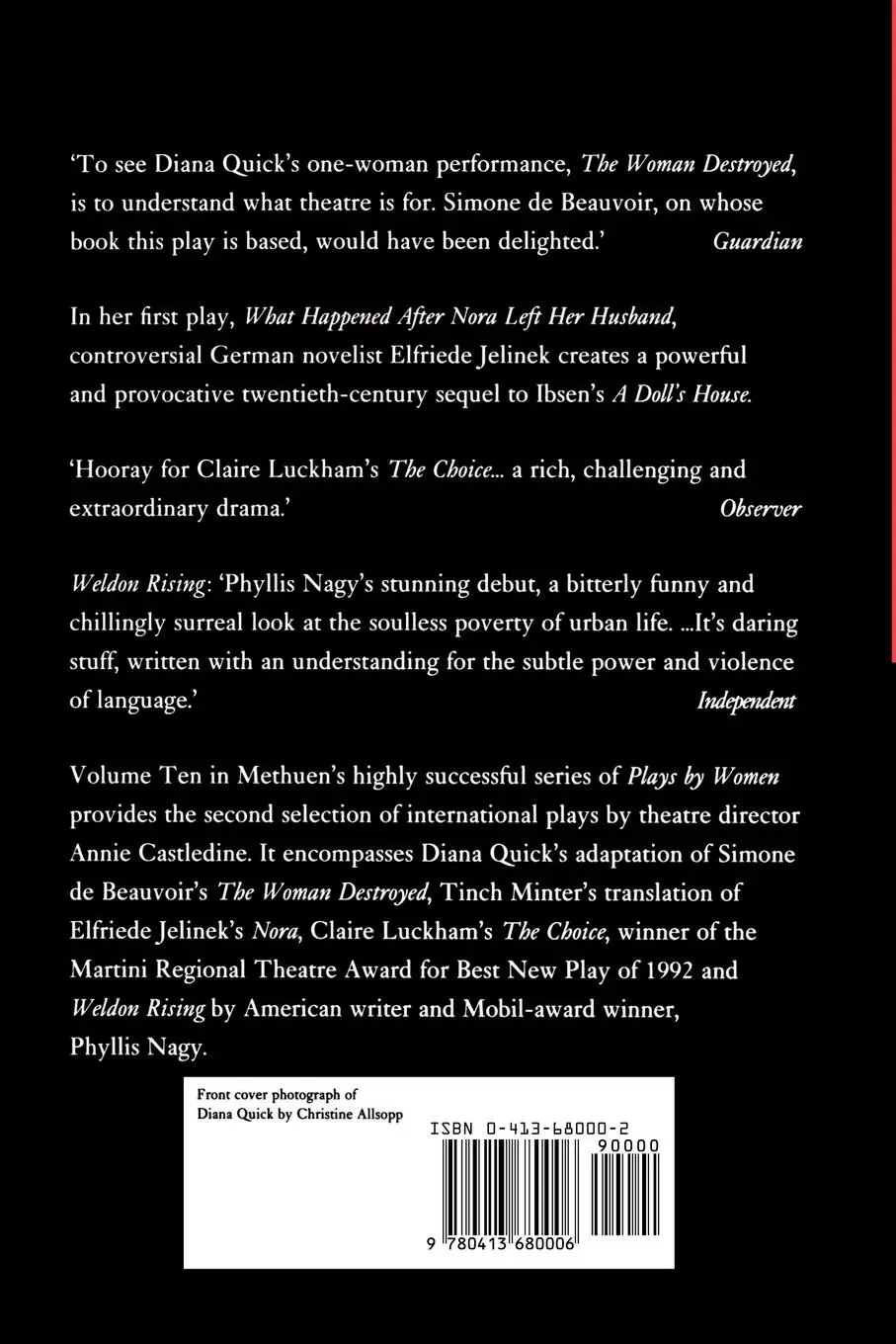 Rückseite: 9780413680006 | Plays by Women | Vol 10 | Annie Castledine | Taschenbuch | Englisch