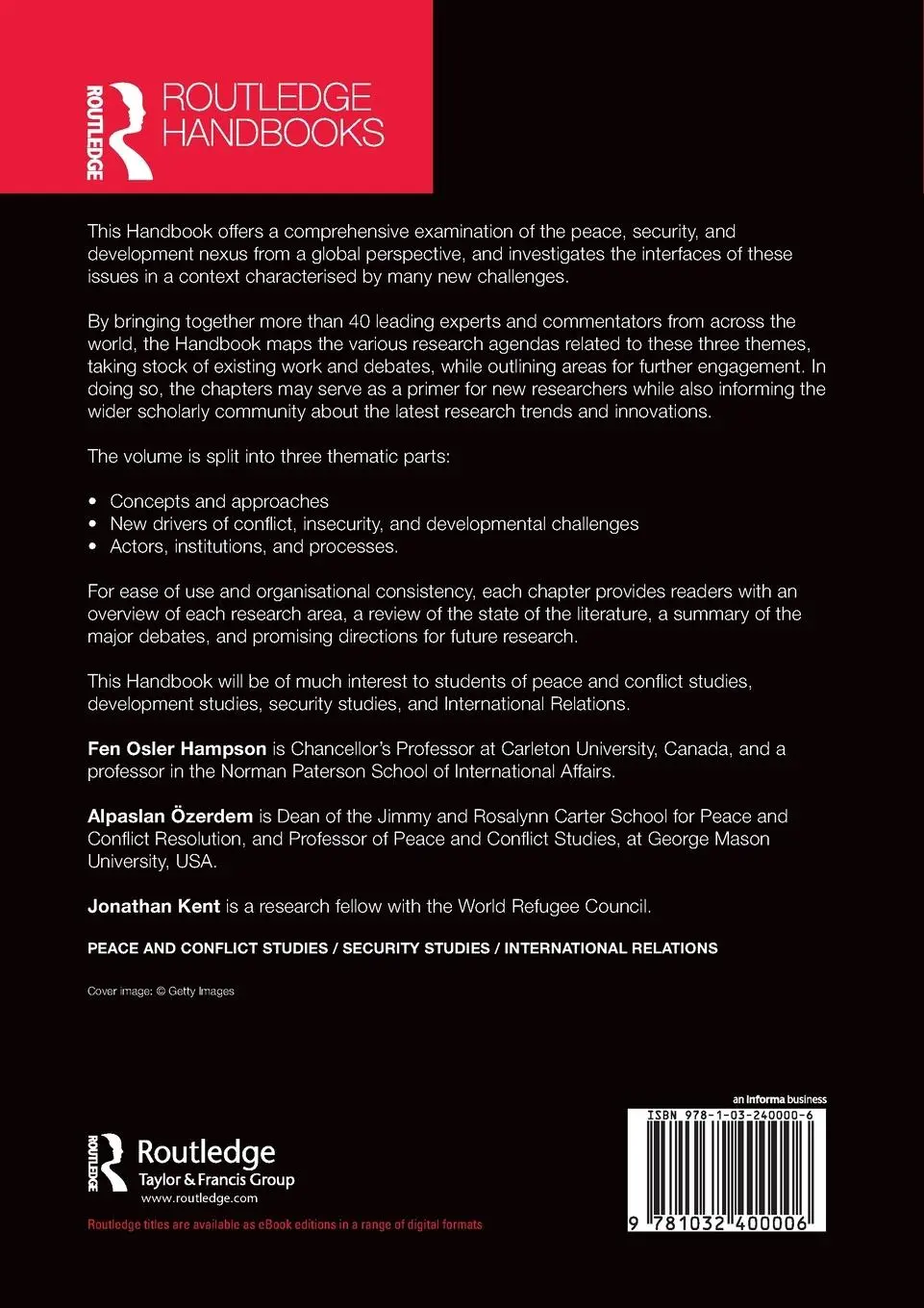 Rückseite: 9781032400006 | Routledge Handbook of Peace, Security and Development | Taschenbuch