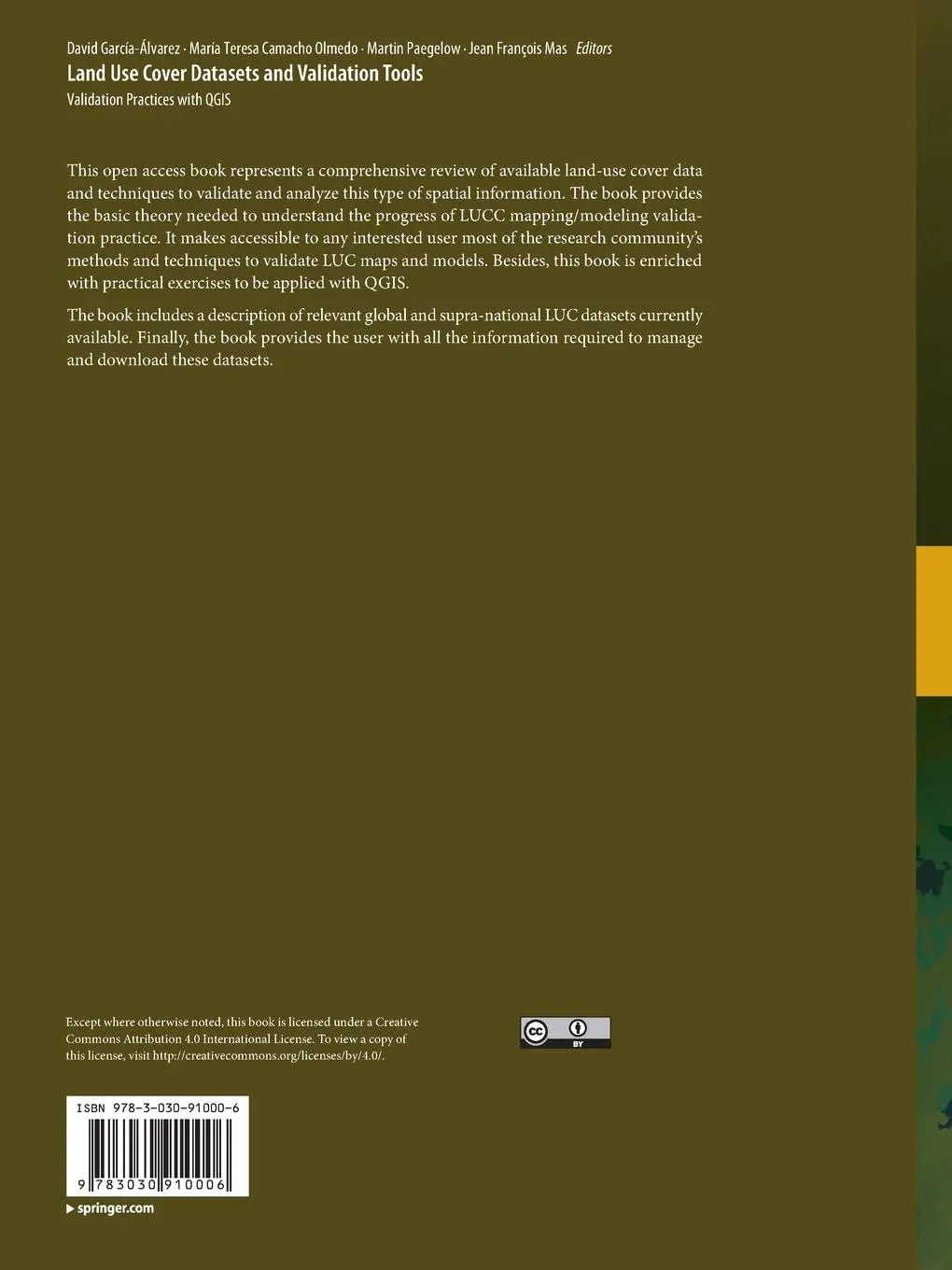 Rückseite: 9783030910006 | Land Use Cover Datasets and Validation Tools | García-Álvarez (u. a.)
