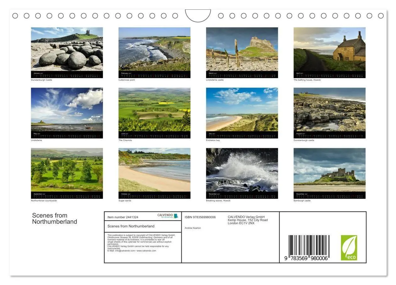 Bild: 9783569980006 | Scenes from Northumberland (Wall Calendar 2027 DIN A4 landscape),...