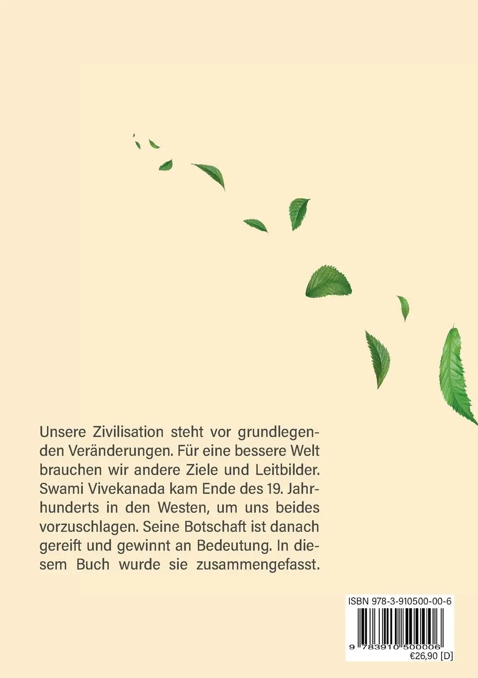 Rückseite: 9783910500006 | Meine Botschaft an das Abendland | Swami Vivekananda | Taschenbuch