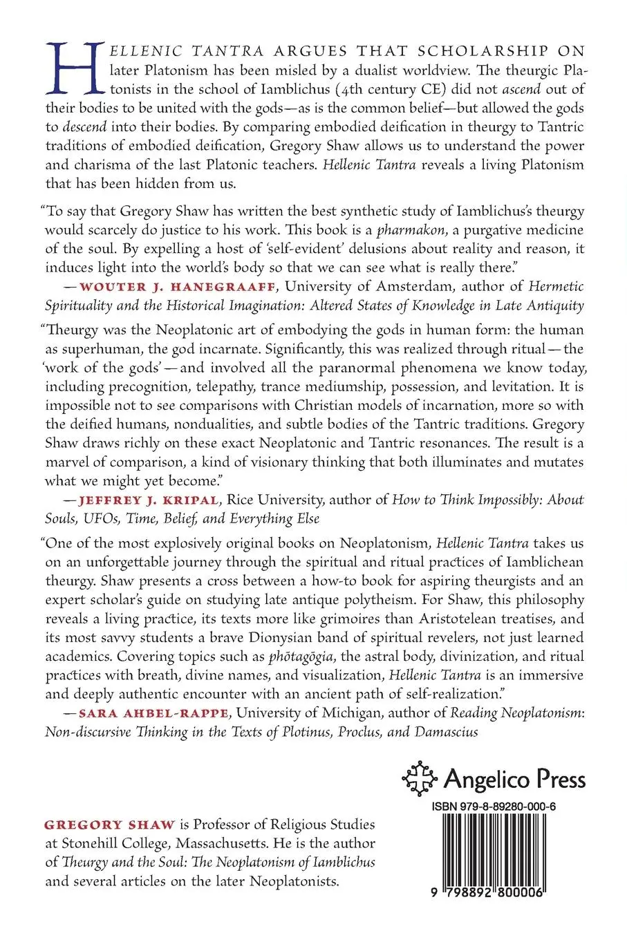 Rückseite: 9798892800006 | Hellenic Tantra | The Theurgic Platonism of Iamblichus | Gregory Shaw