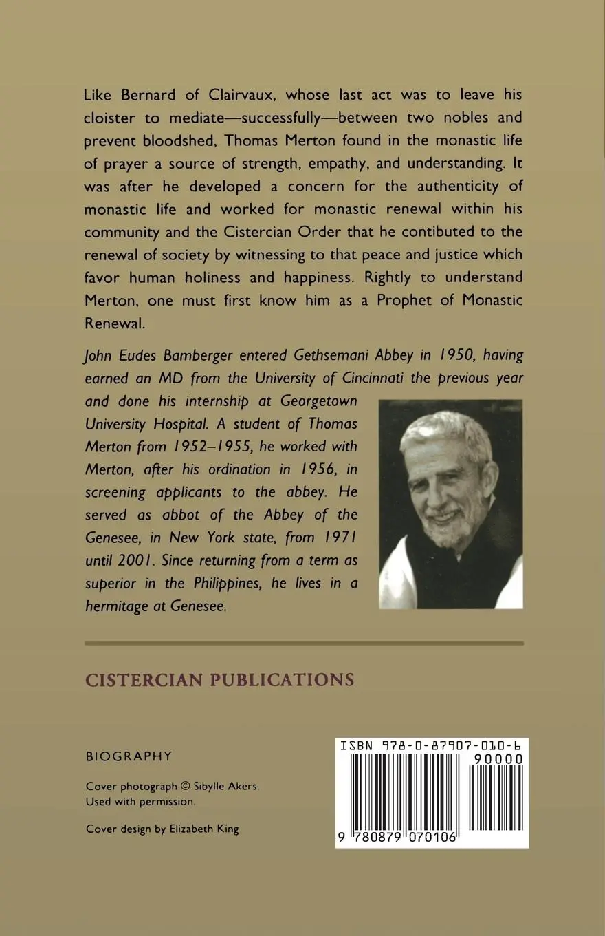 Rückseite: 9780879070106 | Thomas Merton | Prophet of Renewal | John Eudes Bamberger | Buch