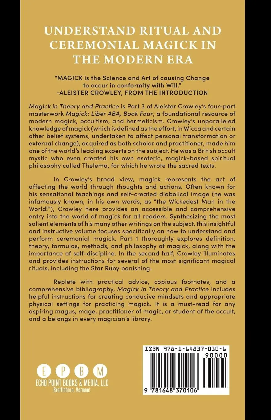 Rückseite: 9781648370106 | Magick in Theory and Practice | Aleister Crowley | Taschenbuch | 2023