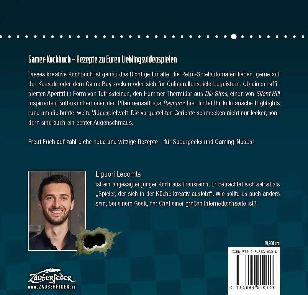 Rückseite: 9783964810106 | Gamer-Kochbuch | Rezepte zu Euren Lieblingsvideospielen | Lecomte