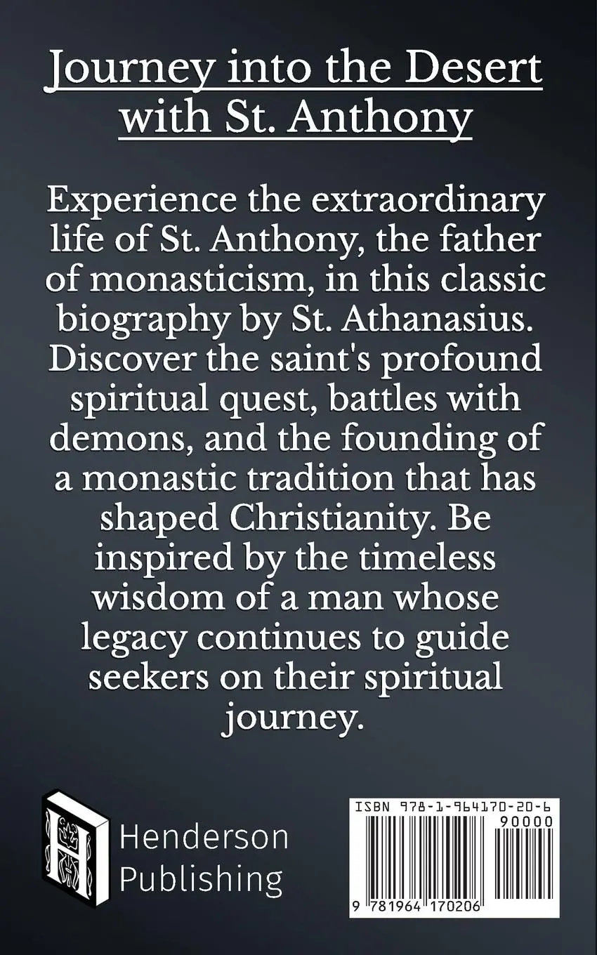Rückseite: 9781964170206 | The Life of St. Anthony | Athanasius | Taschenbuch | Englisch | 2024