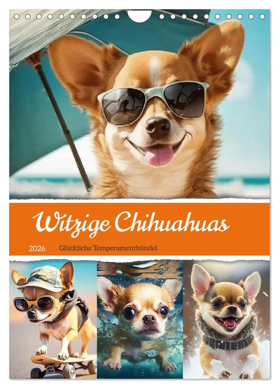 Cover: 9783516320206 | Witzige Chihuahuas. Glückliche Temperamentbündel (Wandkalender 2026...
