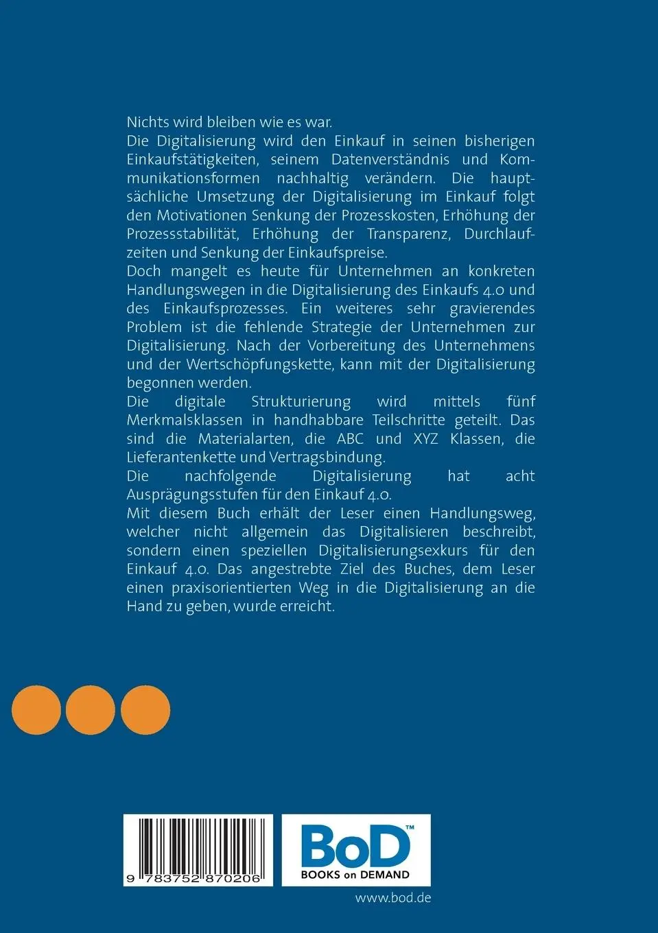 Rückseite: 9783752870206 | Einkauf 4.0 - Umsetzung der Digitalisierung | Lutz Schwalbach | Buch