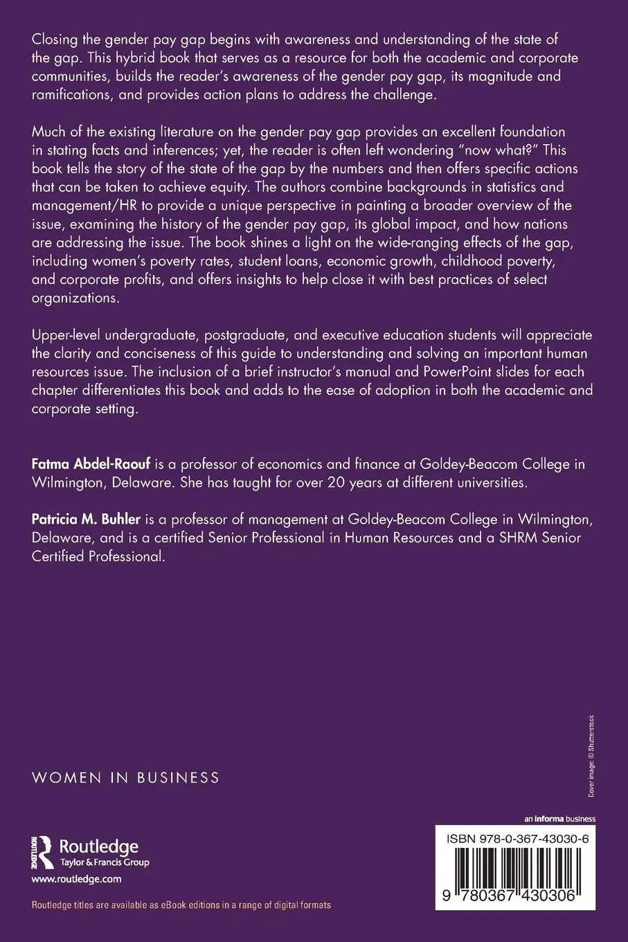 Rückseite: 9780367430306 | The Gender Pay Gap | Understanding the Numbers | Abdel-Raouf (u. a.)