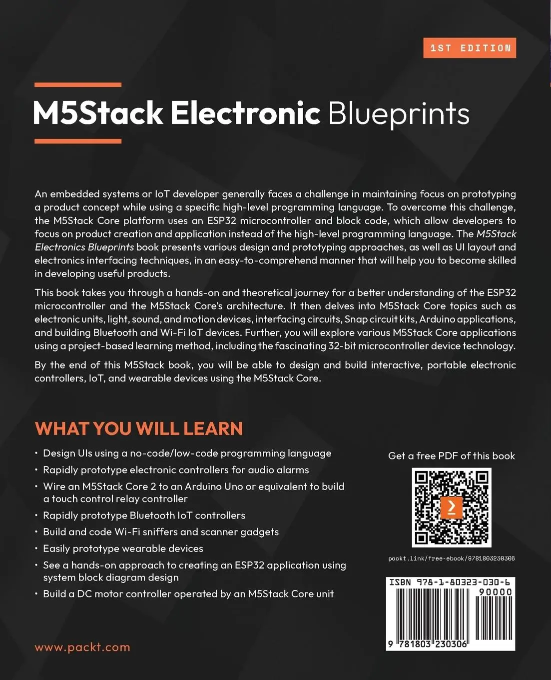 Rückseite: 9781803230306 | M5Stack Electronic Blueprints | Don Wilcher | Taschenbuch | Englisch