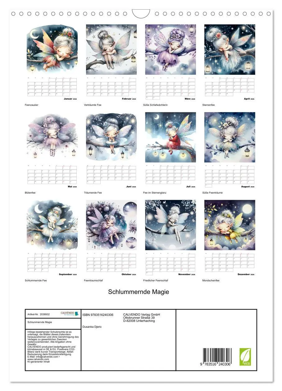 Bild: 9783516240306 | Schlummernde Magie (Wandkalender 2026 DIN A3 hoch), CALVENDO...