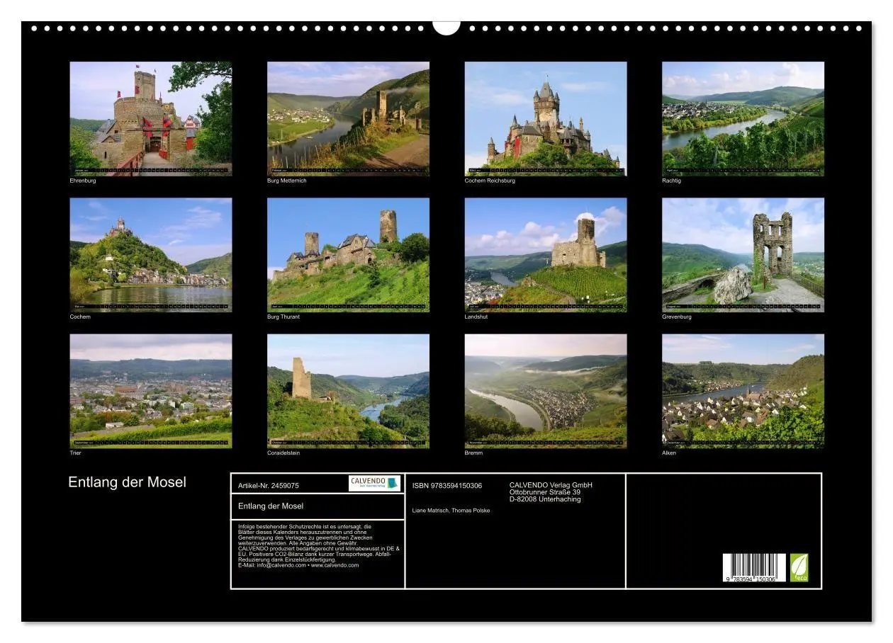 Bild: 9783594150306 | Entlang der Mosel (Wandkalender 2027 DIN A2 quer), CALVENDO...