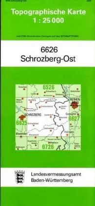 Topographische Karte Baden-Württemberg Schrozberg-Ost