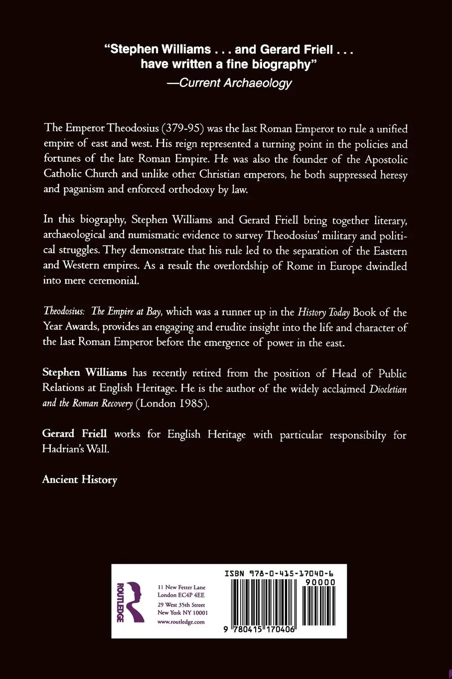 Rückseite: 9780415170406 | Theodosius | The Empire at Bay | Friell Gerard (u. a.) | Taschenbuch