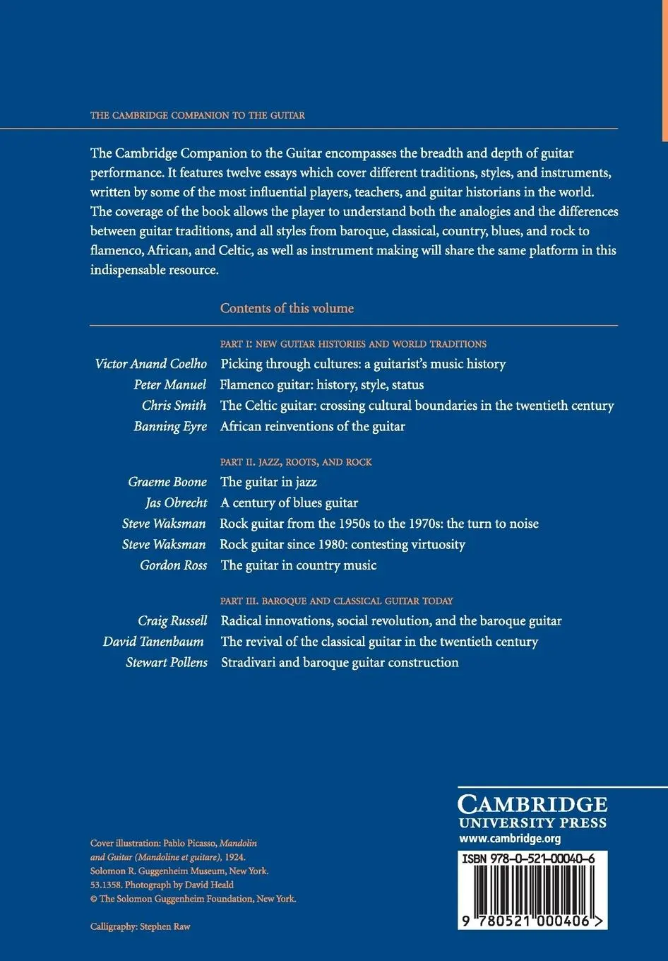 Rückseite: 9780521000406 | The Cambridge Companion to the Guitar | Victor Anand Coelho | Buch